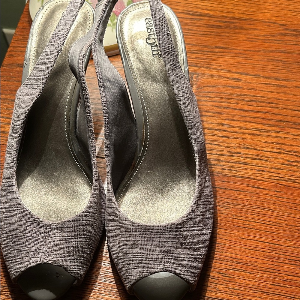 East Fifth Gray heels, Size 6.5.  Worn once